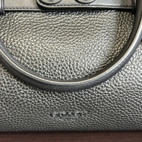 COACH Swagger 27 Glovetanned Leather
Satchel Black Purse Blackend Hardware Logo - Picture 5 of 10